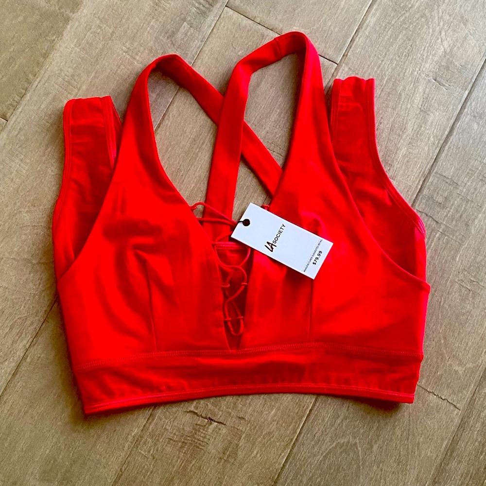 LA Society cross-back detail sports bra - NWT